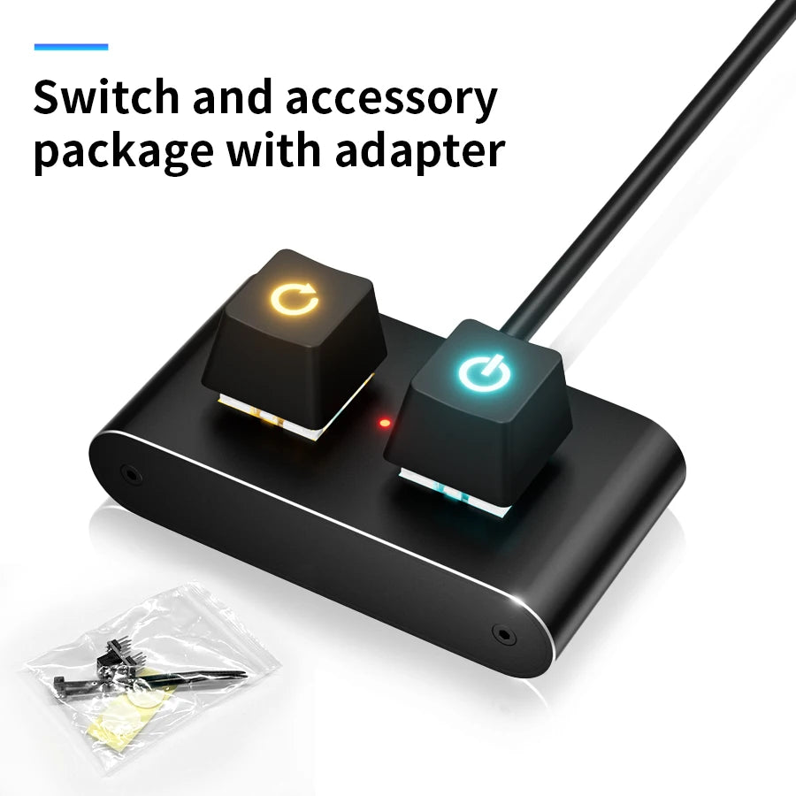 PC Power Switch Extension Cable — 1.8m LED Desktop Control