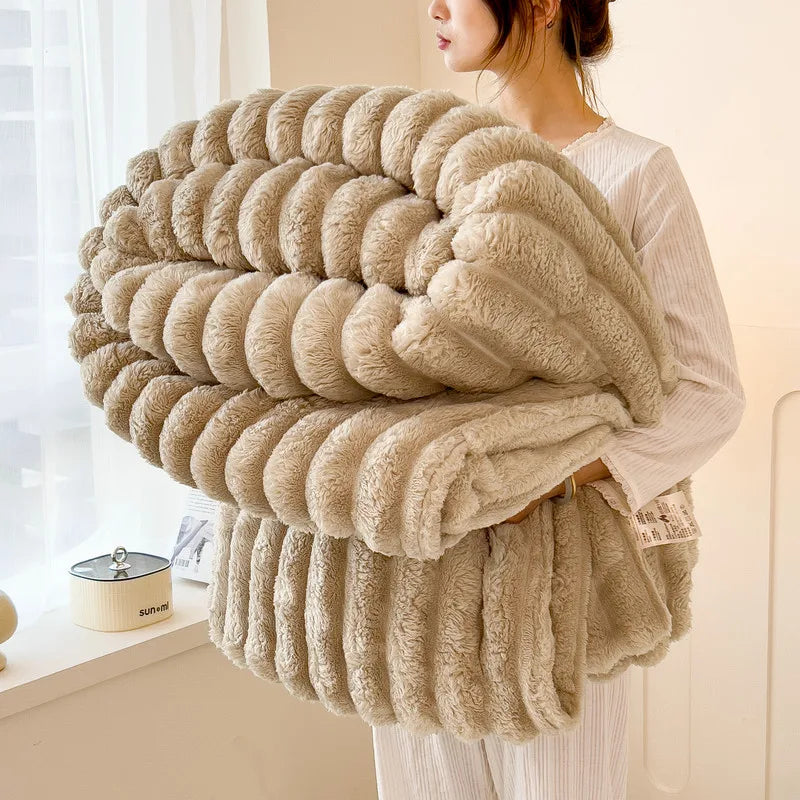 Plush Rabbit Throw Blanket