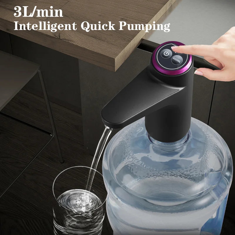USB Rechargeable Water Bottle Pump — Effortless Dispensing