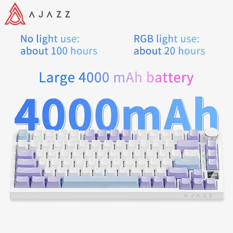 Ajazz AK820 Pro Mechanical Keyboard — Triple-Mode Wireless, Custom Gasket