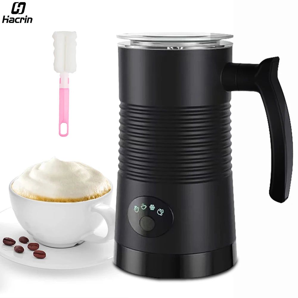 4-in-1 Electric Milk Frother – Hot & Cold Foam Maker for Coffee, Cappuccino & Latte