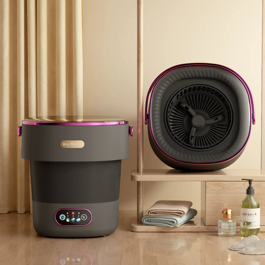 Portable Mini Washing Machine with Spin Dryer – 13L Fully Automatic Folding Washer for Underwear & Baby Clothes