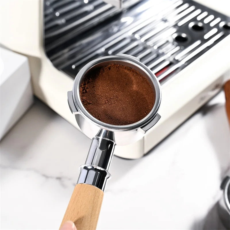 58mm Bottomless Portafilter – 3-Ear, Compatible with HiBREW H7, Breville Barista & More