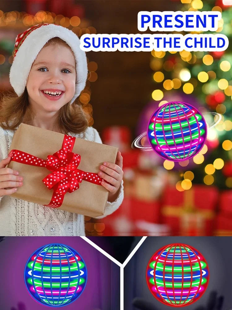 LED UFO Flying Ball Toy — Auto-Spinning Light-Up Magic Fan Ball