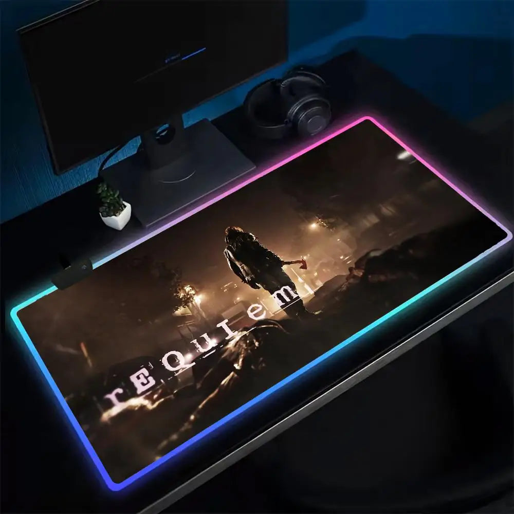 XXL RGB LED Gaming Mouse Pad – Backlit Desk Mat with Rubber Base | Anime Gaming Aesthetic