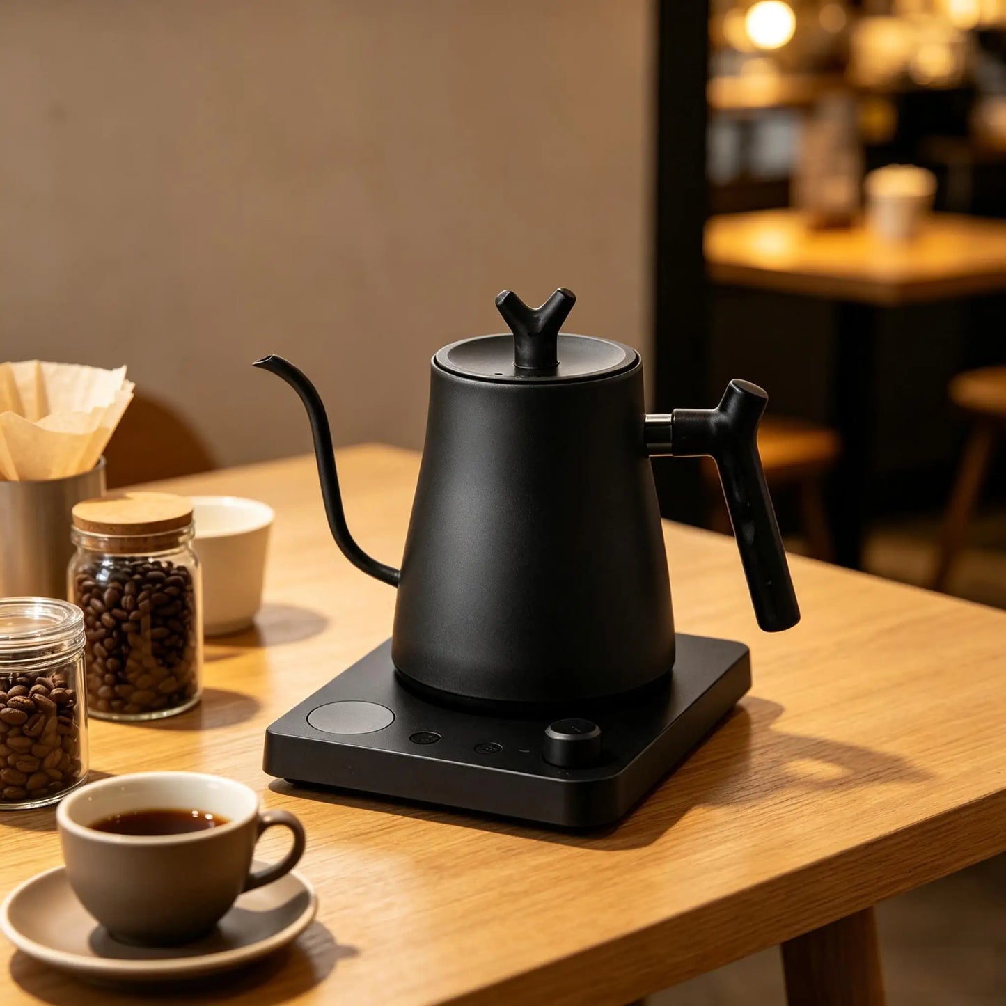 Smart Temperature Control Gooseneck Electric Kettle – 1L, 1000W, 304 Stainless Steel | Pour-Over Coffee & Tea