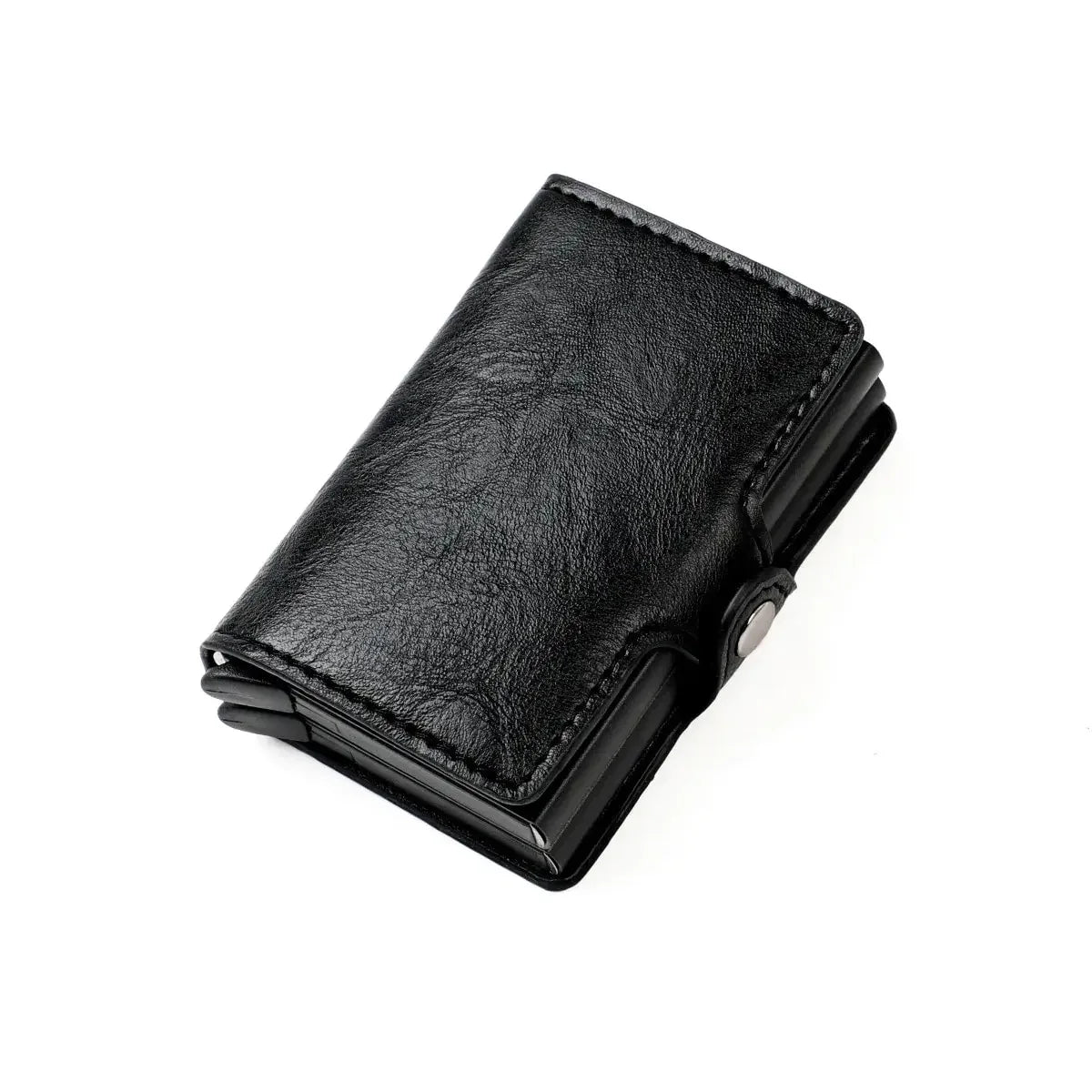 New Double Layer High Capacity Men ID Credit Bank Card Holder Wallet Anti Rfid Blocking Protected Magic Mini Small Money Wallets