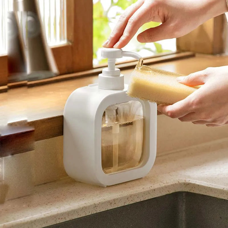 300/500ml Portable Travel Dispenser Empty Pump Bottle Bathroom Soap Dispensers Refillable Lotion Shampoo Hand Soap Dish Soap