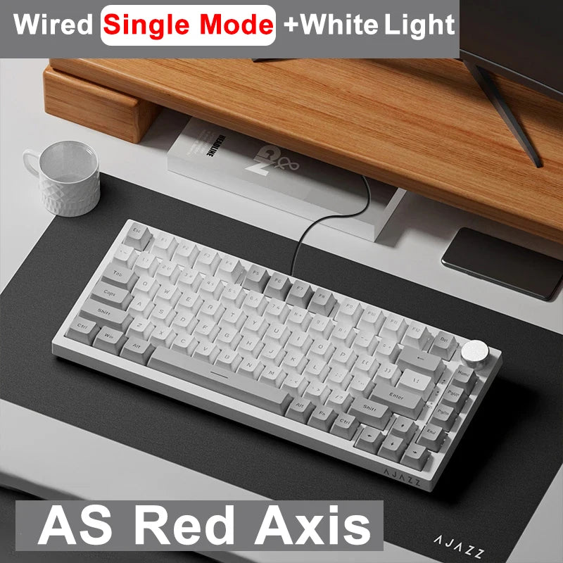 Ajazz AK820 Pro Mechanical Keyboard — Triple-Mode Wireless, Custom Gasket