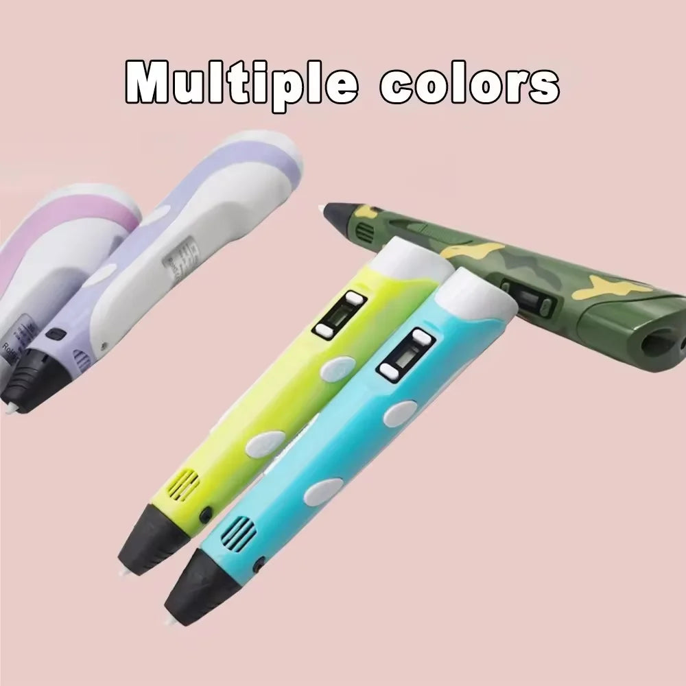 Electronic 3D Printing Pen with 9M PLA Filament – Intelligent Graffiti Tool | Kids & Adults Gift