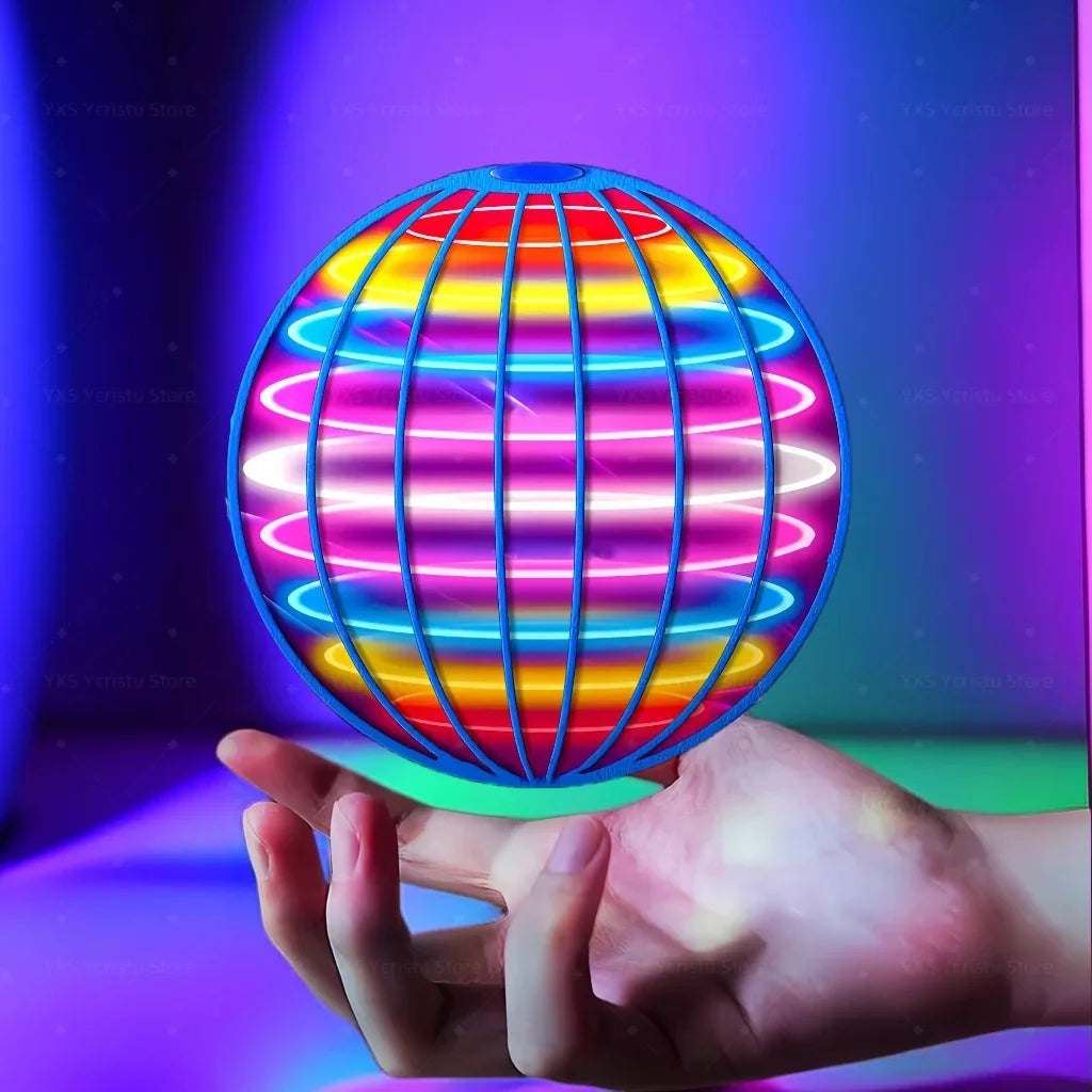 LED UFO Flying Ball Toy — Auto-Spinning Light-Up Magic Fan Ball