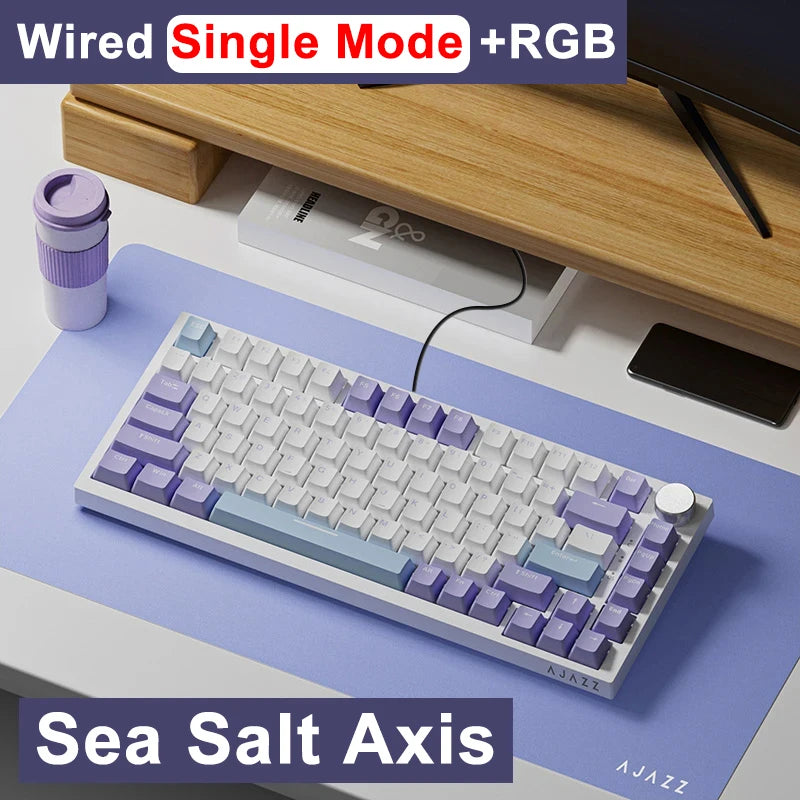 Ajazz AK820 Pro Mechanical Keyboard — Triple-Mode Wireless, Custom Gasket