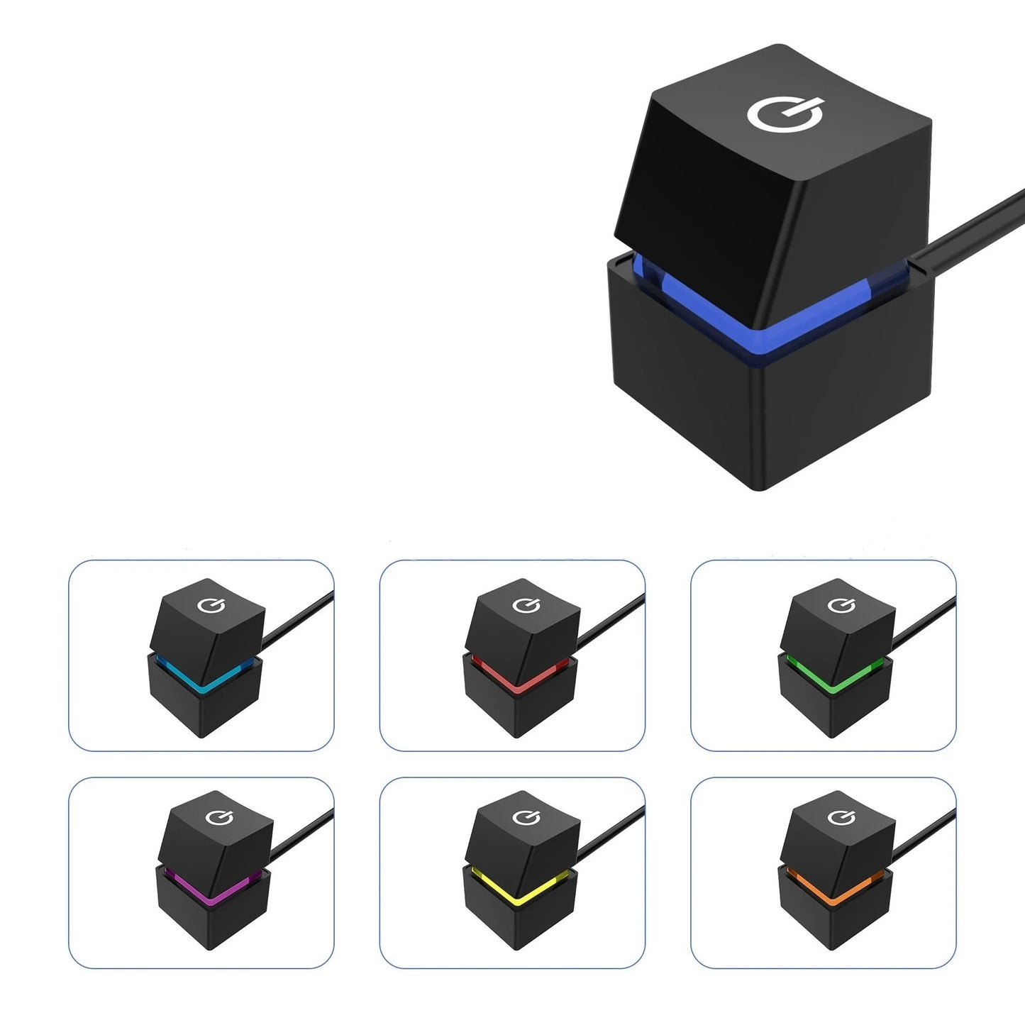 PC Power Switch Extension Cable — 1.8m LED Desktop Control