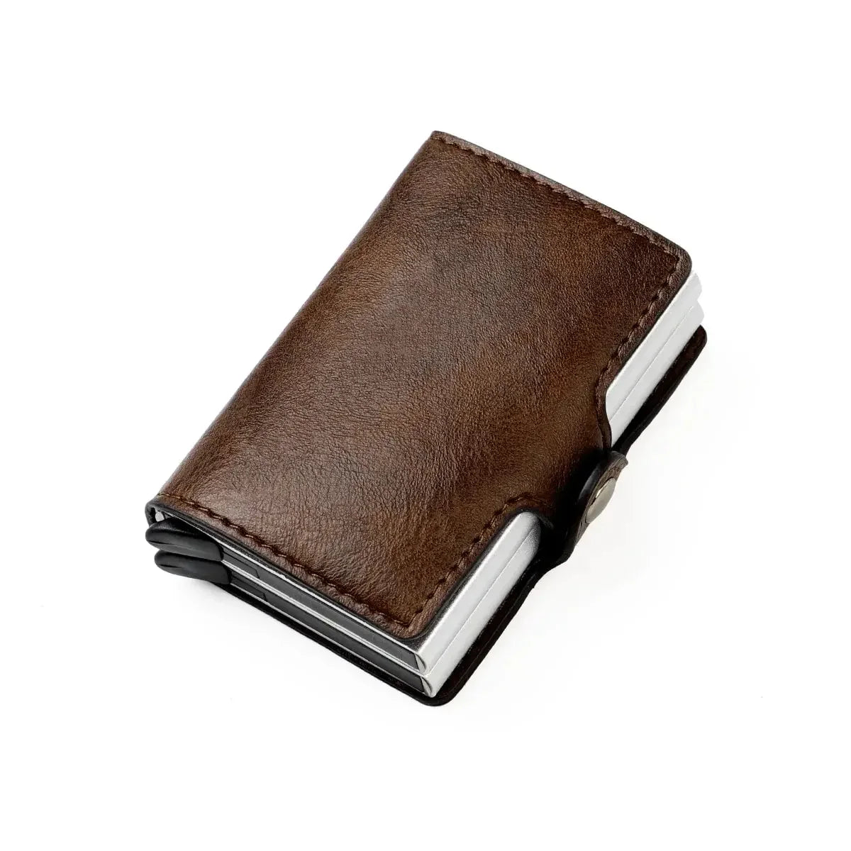 New Double Layer High Capacity Men ID Credit Bank Card Holder Wallet Anti Rfid Blocking Protected Magic Mini Small Money Wallets