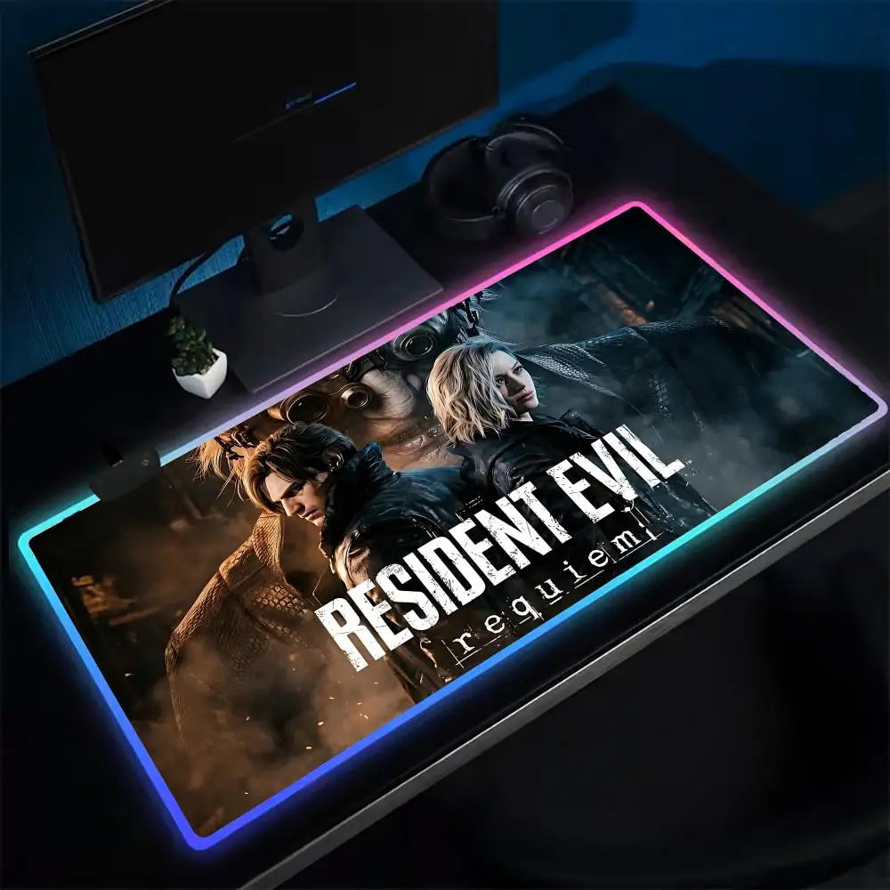 XXL RGB LED Gaming Mouse Pad – Backlit Desk Mat with Rubber Base | Anime Gaming Aesthetic