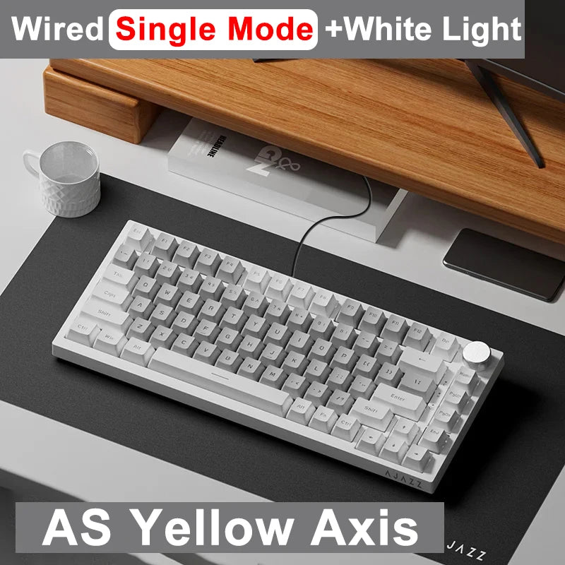Ajazz AK820 Pro Mechanical Keyboard — Triple-Mode Wireless, Custom Gasket