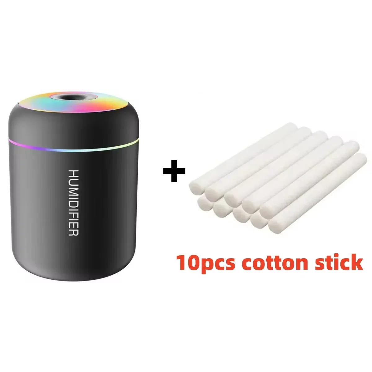 Car Mini Air Humidifier & Aroma Diffuser – 180ml USB Essential Oil Mist Maker with LED Light