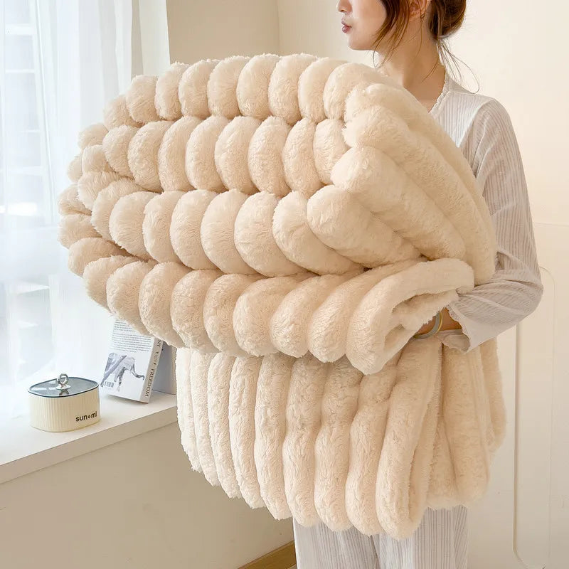 Plush Rabbit Throw Blanket