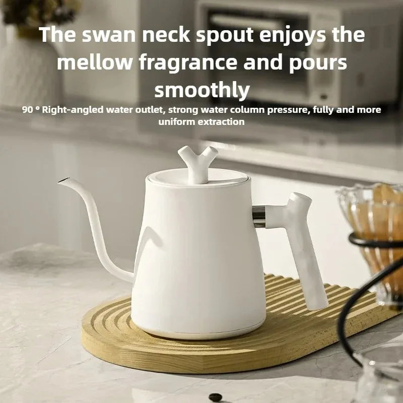 Smart Temperature Control Gooseneck Electric Kettle – 1L, 1000W, 304 Stainless Steel | Pour-Over Coffee & Tea