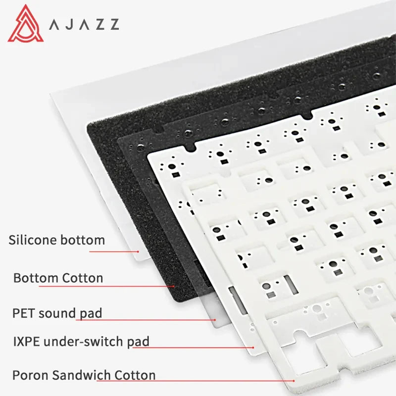 Ajazz AK820 Pro Mechanical Keyboard — Triple-Mode Wireless, Custom Gasket