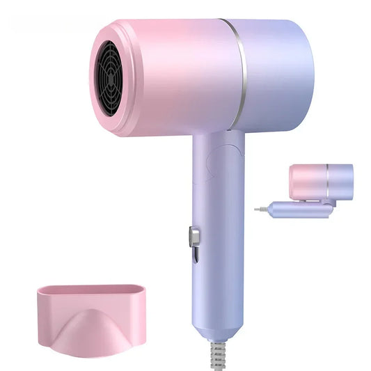 Mini Folding Travel Hair Dryer 750W — Anion Care with Carry Bag