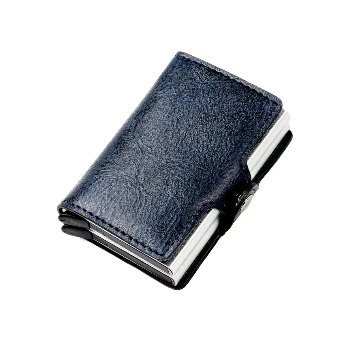 New Double Layer High Capacity Men ID Credit Bank Card Holder Wallet Anti Rfid Blocking Protected Magic Mini Small Money Wallets