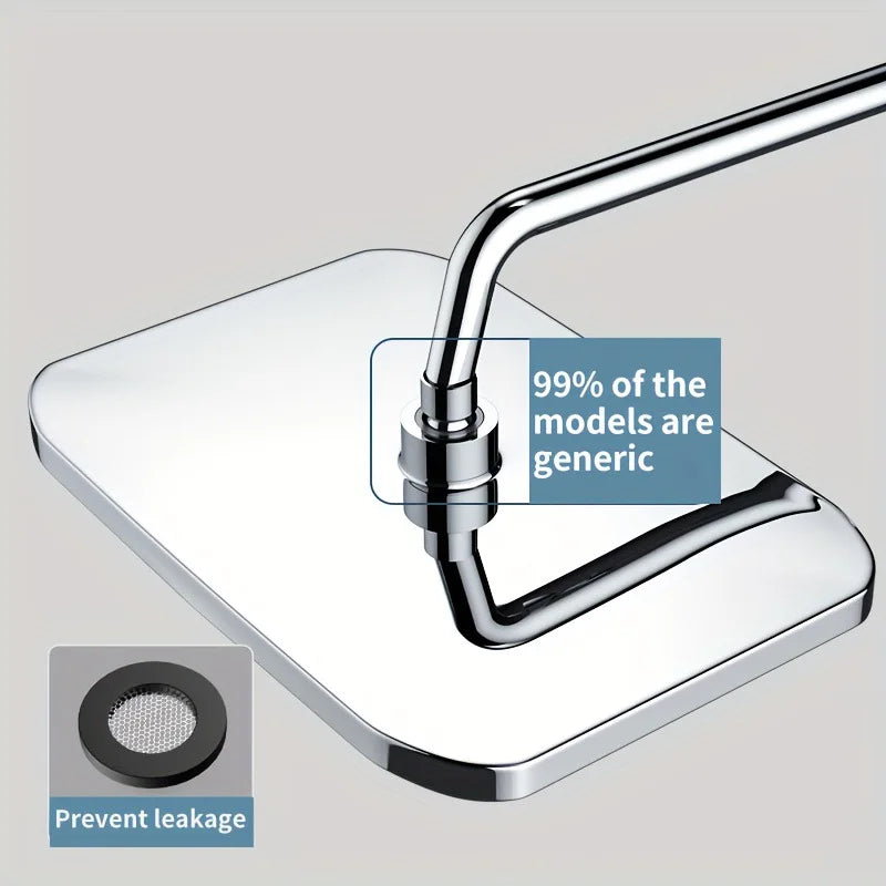 Top spray showerhead 30cm Large Size High Pressure Overhead Rain Large Flow Booster Rain Shower Head 360° Rotation Water Saving
