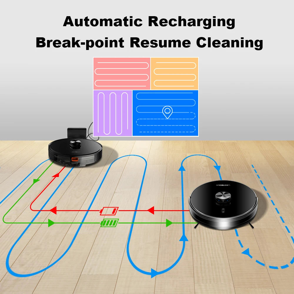 LILIN X6 Laser Robot Vacuum — 6500Pa Wet & Dry Smart Mapping