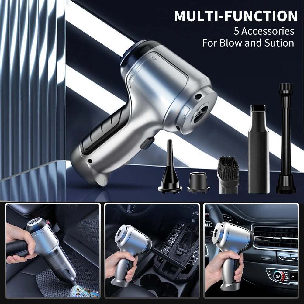 15000Pa Cordless Car & Home Vacuum — Powerful Dual-Use Cleaning