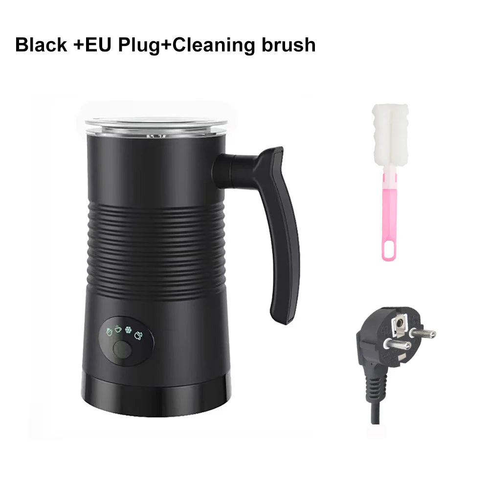 4-in-1 Electric Milk Frother – Hot & Cold Foam Maker for Coffee, Cappuccino & Latte