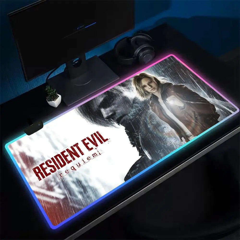 XXL RGB LED Gaming Mouse Pad – Backlit Desk Mat with Rubber Base | Anime Gaming Aesthetic