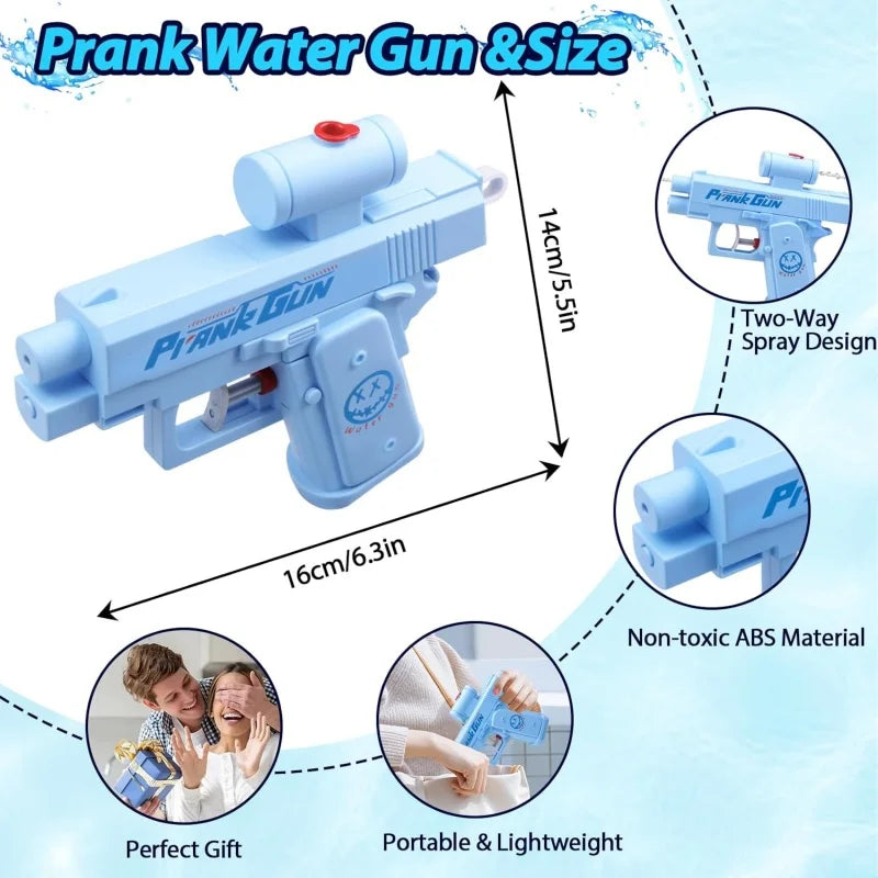 Prank Two-Way Water Gun, Prank Squirt Gun from Front and Back, Creative Pranks Battle Toy for Summer Water Fighting Activities