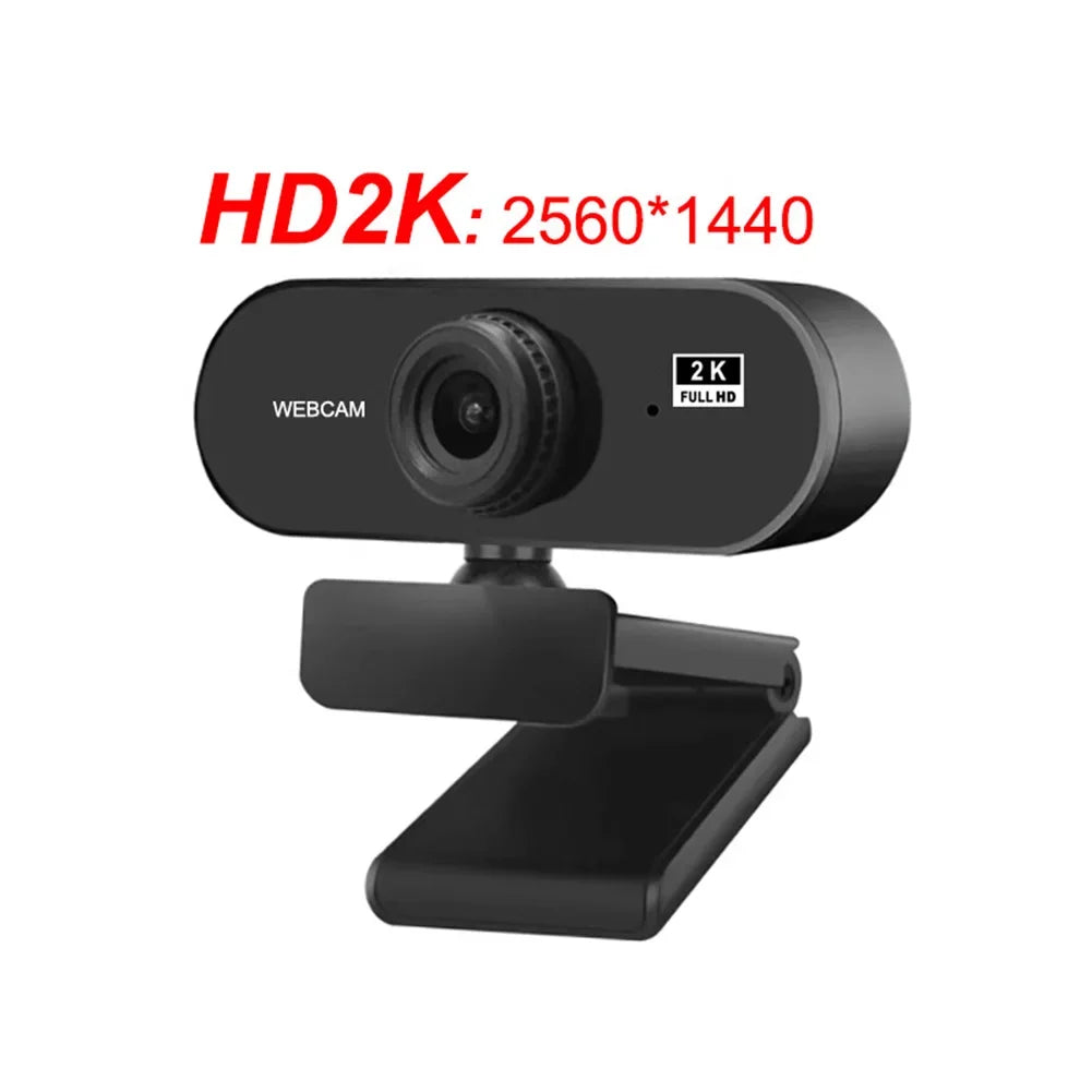 2K Mini Webcam with Microphone – FHD 1080P Web Camera for PC, Laptop, Live Streaming & Video Calls