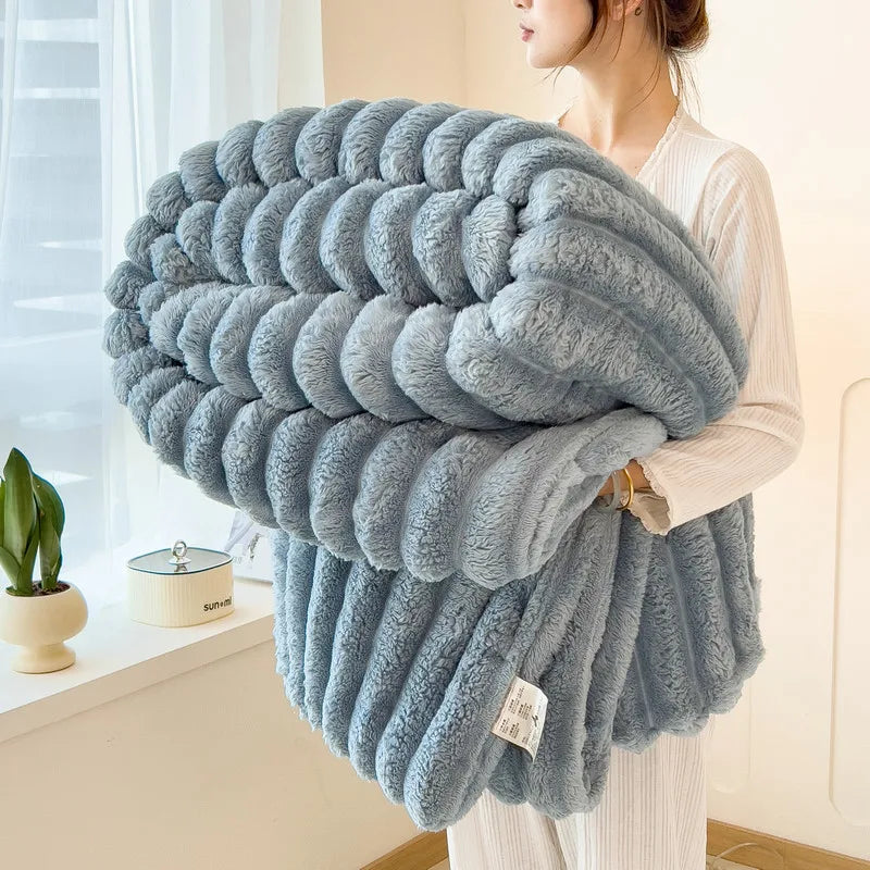 Plush Rabbit Throw Blanket