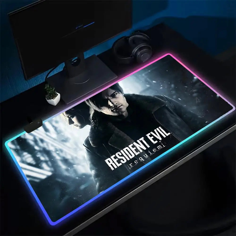 XXL RGB LED Gaming Mouse Pad – Backlit Desk Mat with Rubber Base | Anime Gaming Aesthetic