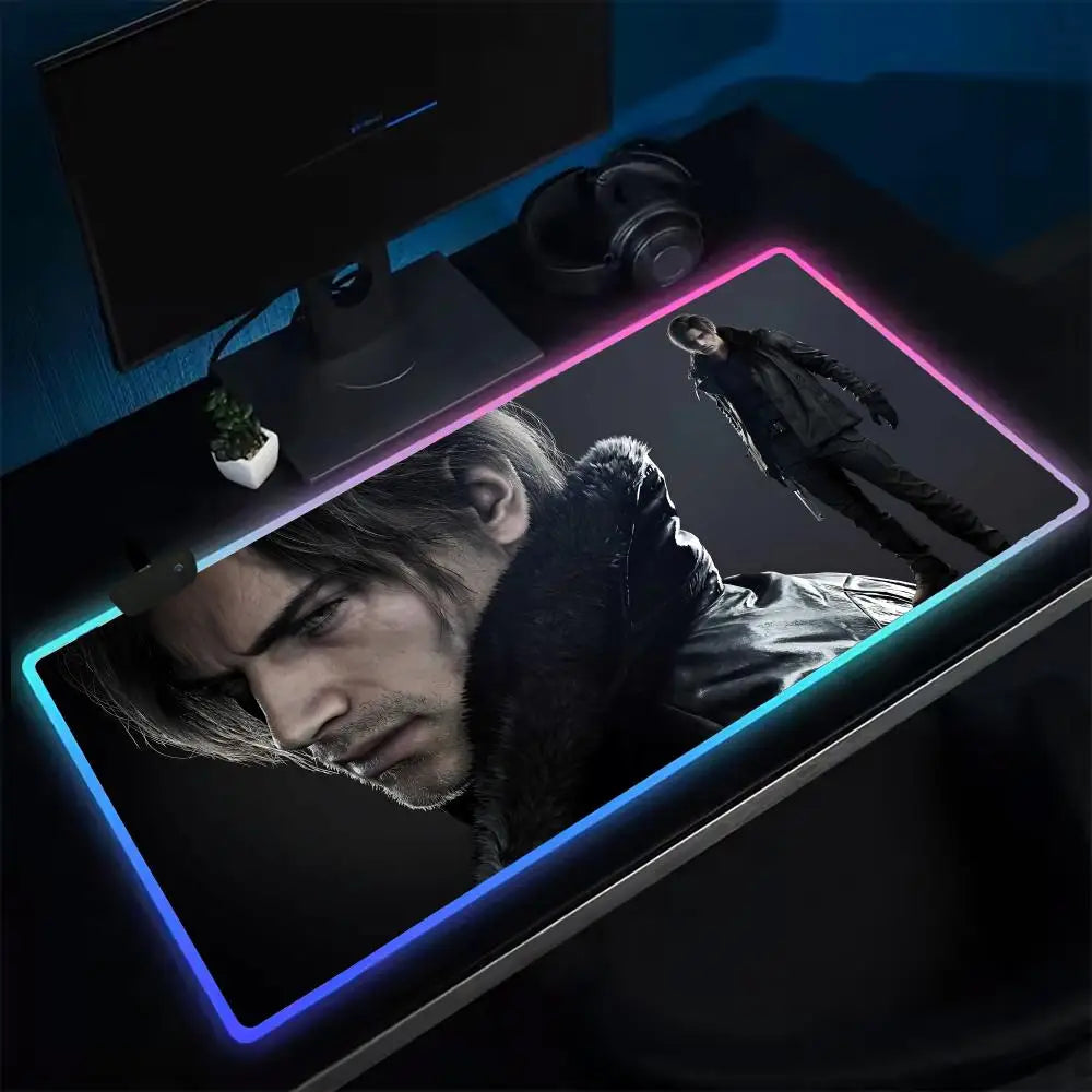 XXL RGB LED Gaming Mouse Pad – Backlit Desk Mat with Rubber Base | Anime Gaming Aesthetic