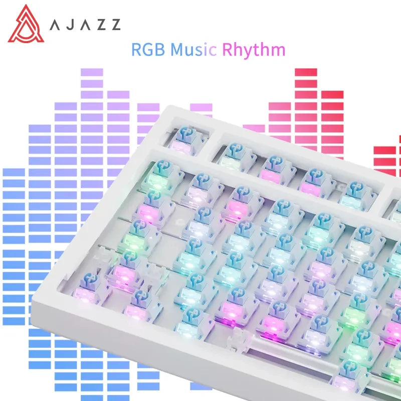 Ajazz AK820 Pro Mechanical Keyboard — Triple-Mode Wireless, Custom Gasket