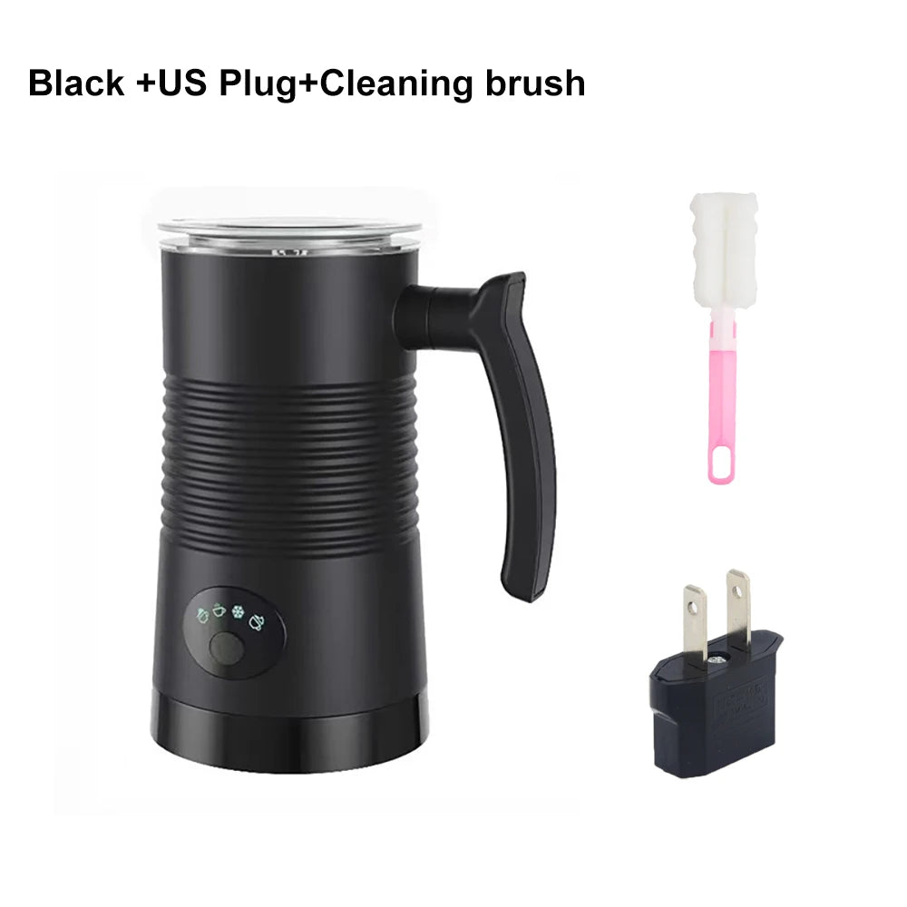 4-in-1 Electric Milk Frother – Hot & Cold Foam Maker for Coffee, Cappuccino & Latte