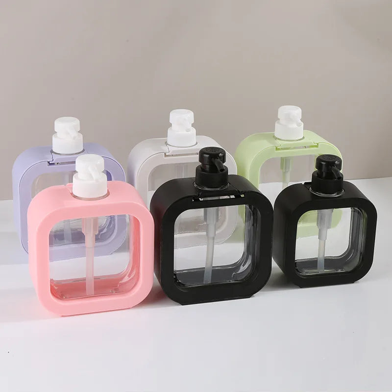 300/500ml Portable Travel Dispenser Empty Pump Bottle Bathroom Soap Dispensers Refillable Lotion Shampoo Hand Soap Dish Soap