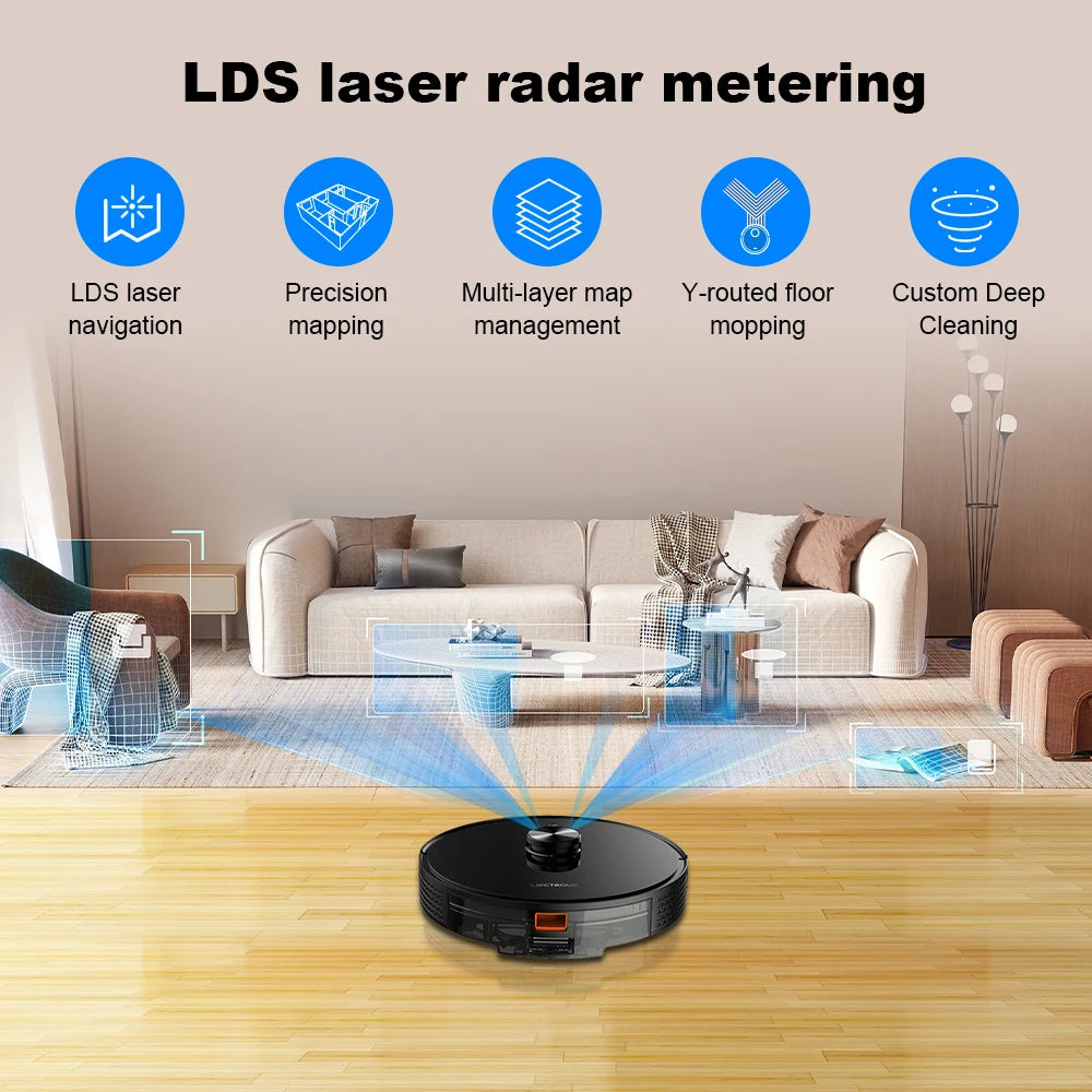 LILIN X6 Laser Robot Vacuum — 6500Pa Wet & Dry Smart Mapping