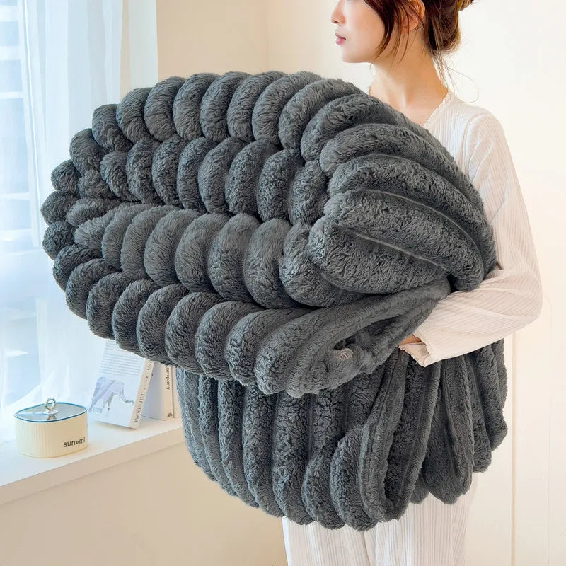 Plush Rabbit Throw Blanket