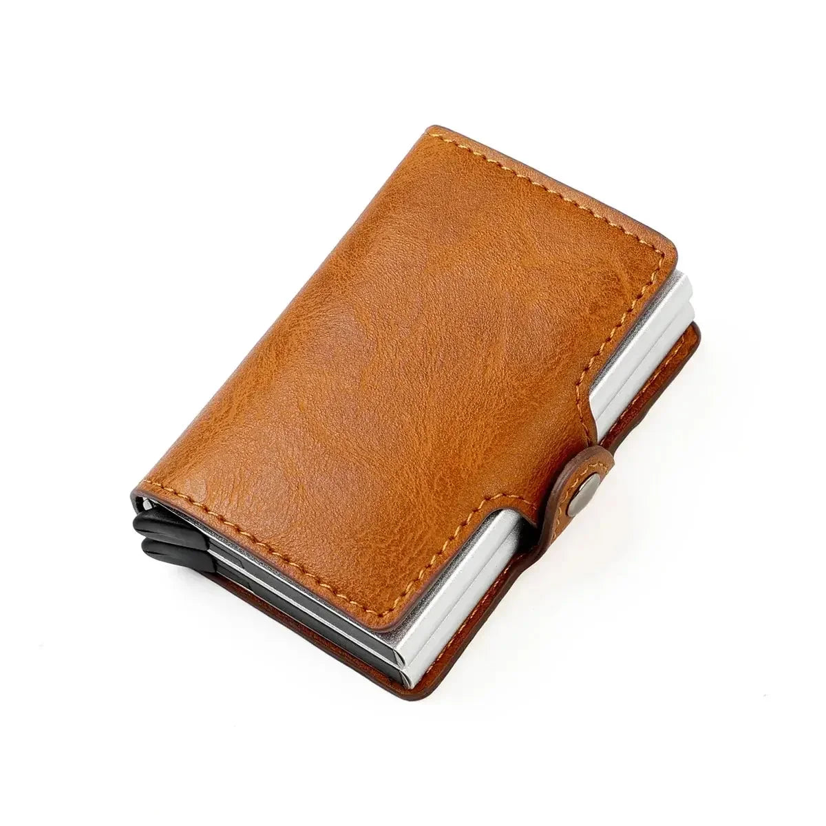 New Double Layer High Capacity Men ID Credit Bank Card Holder Wallet Anti Rfid Blocking Protected Magic Mini Small Money Wallets