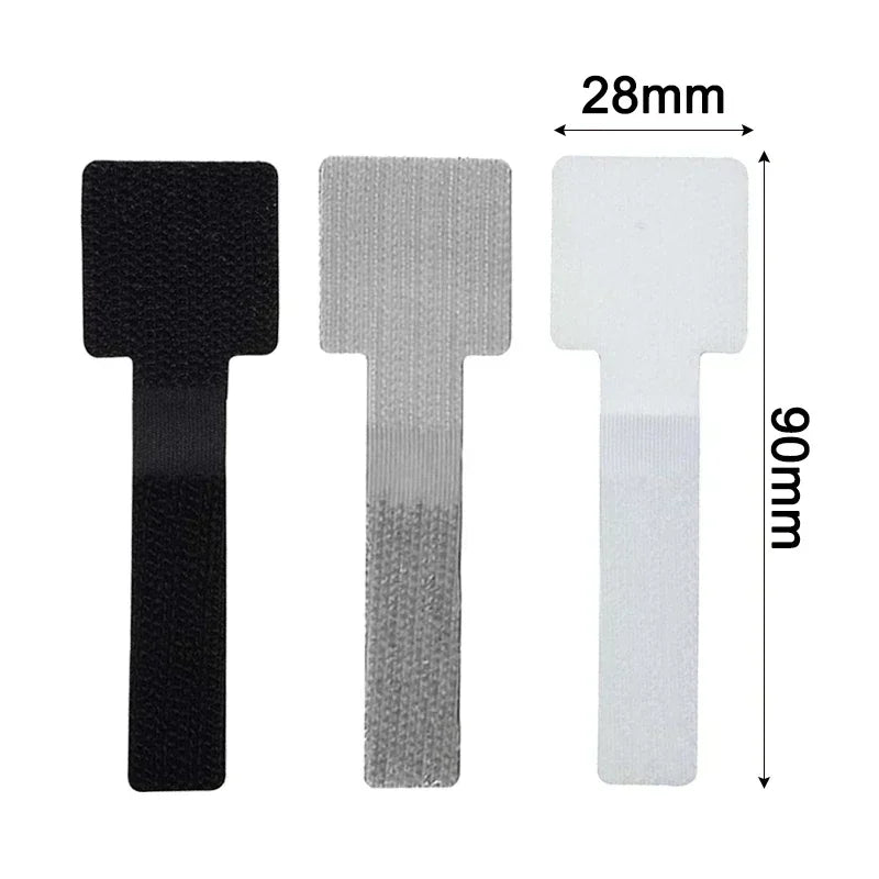 Reusable Self-Adhesive Cable Ties – Adjustable Wire & Cord Organiser Straps for Desk Management