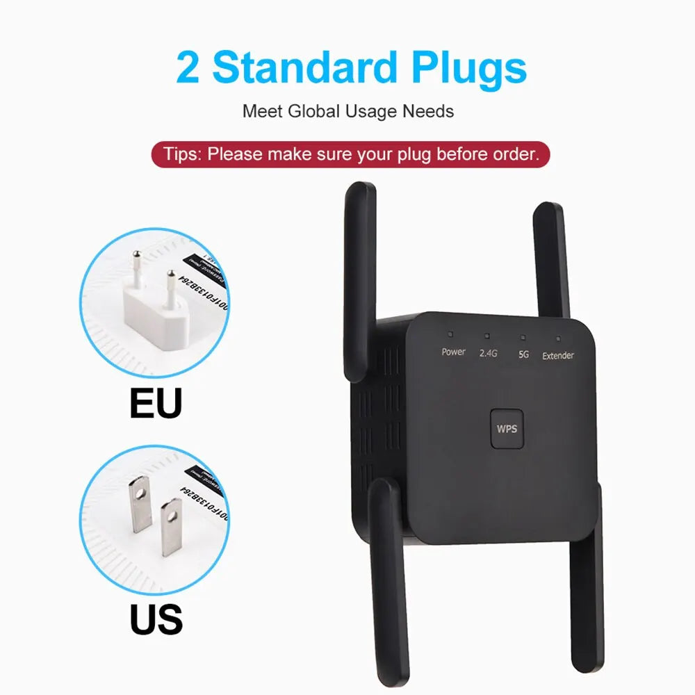 FENVI AC1200 Dual-Band WiFi Extender — Whole-Home Signal Boost