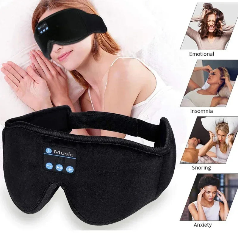 3D Sleep Eye Mask with Bluetooth 5.0 Headphones – Wireless Music & Travel Sleep Mask with HD Speakers