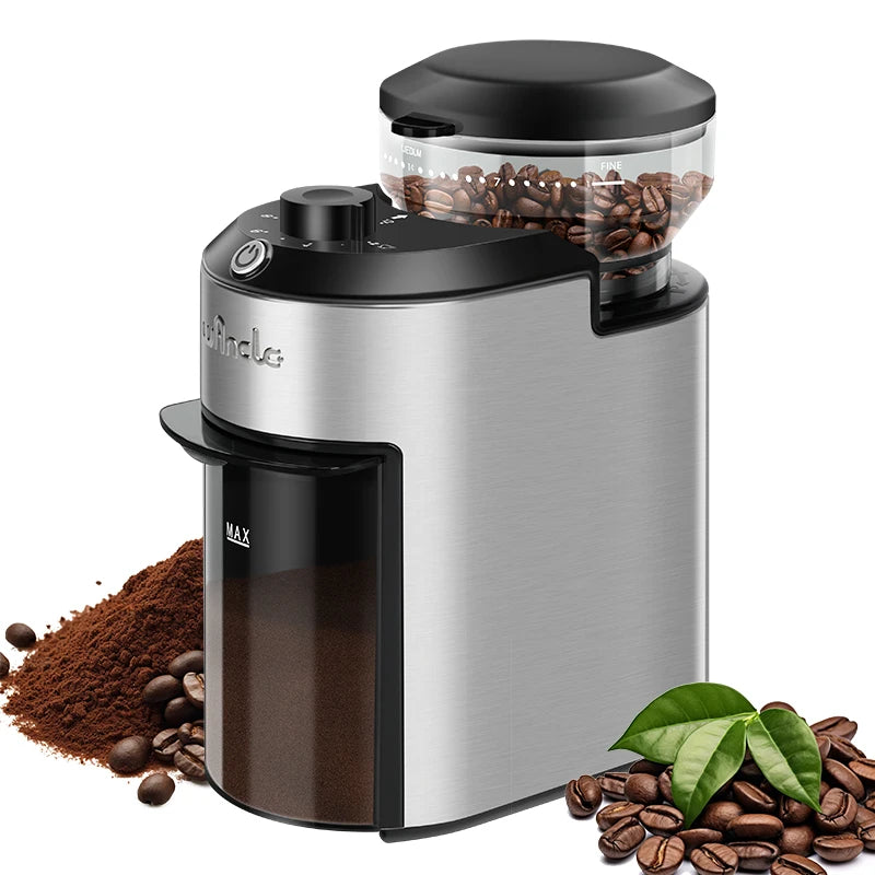 200W Burr Coffee Grinder — 28 Precision Settings, Stainless Steel
