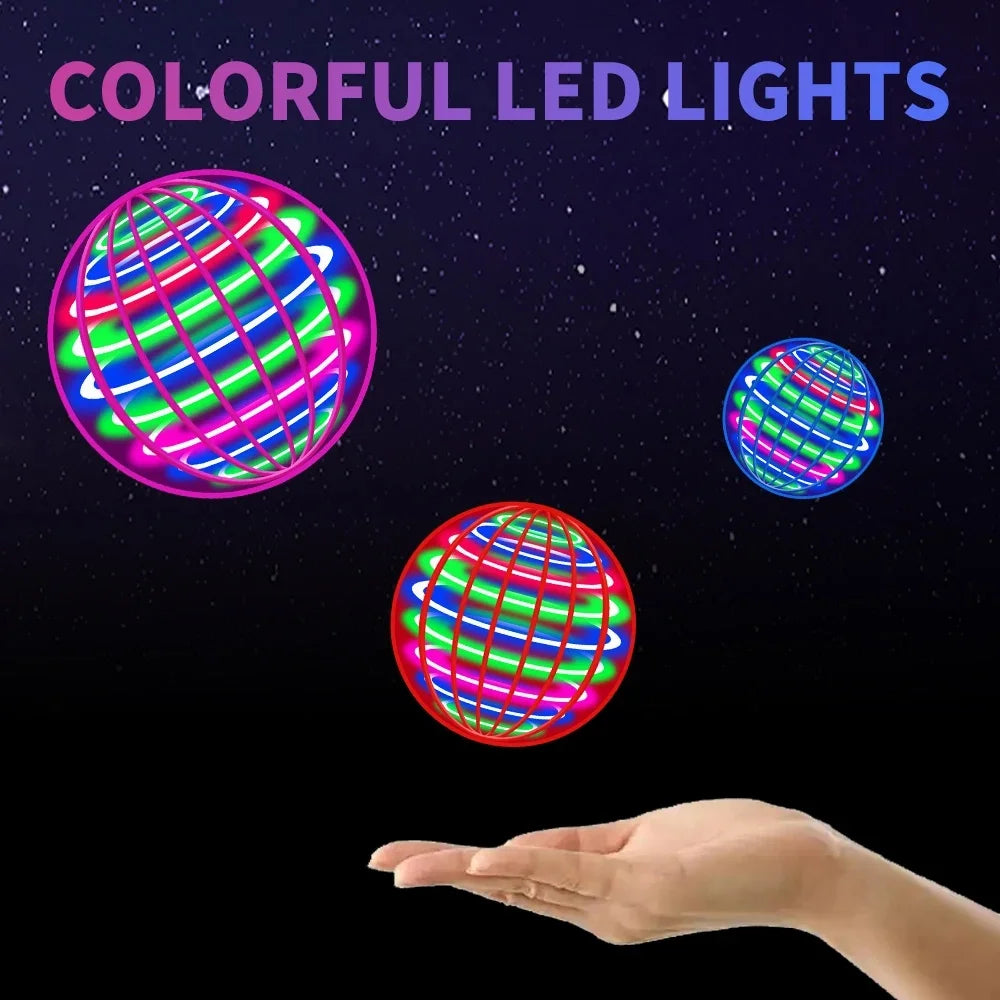 LED UFO Flying Ball Toy — Auto-Spinning Light-Up Magic Fan Ball