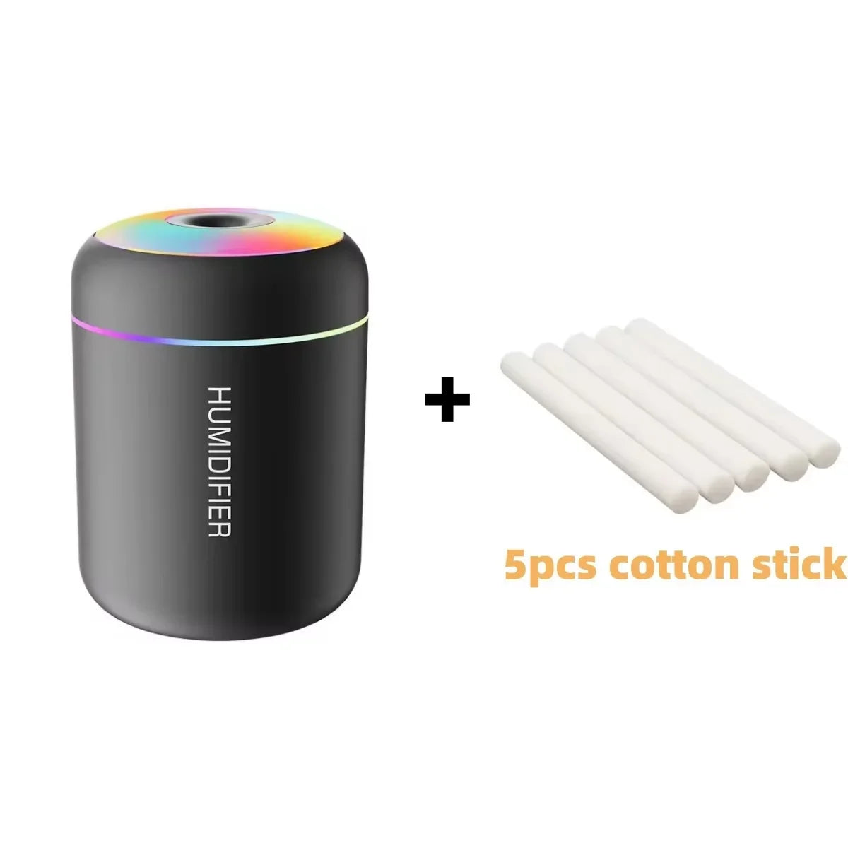 Car Mini Air Humidifier & Aroma Diffuser – 180ml USB Essential Oil Mist Maker with LED Light