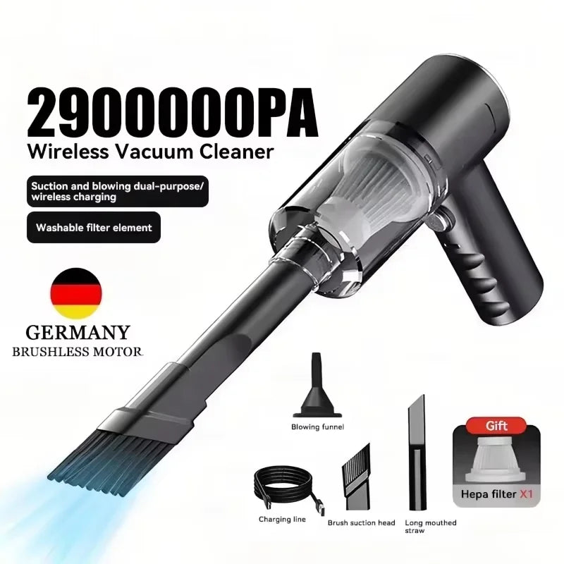 Cordless Wet & Dry Handheld Vacuum — High-Suction Car & Home
