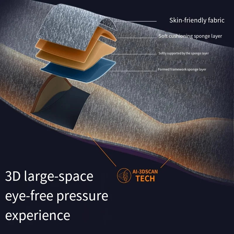 3D Contoured Sleep Eye Mask — Total Light Block for Travel & Rest